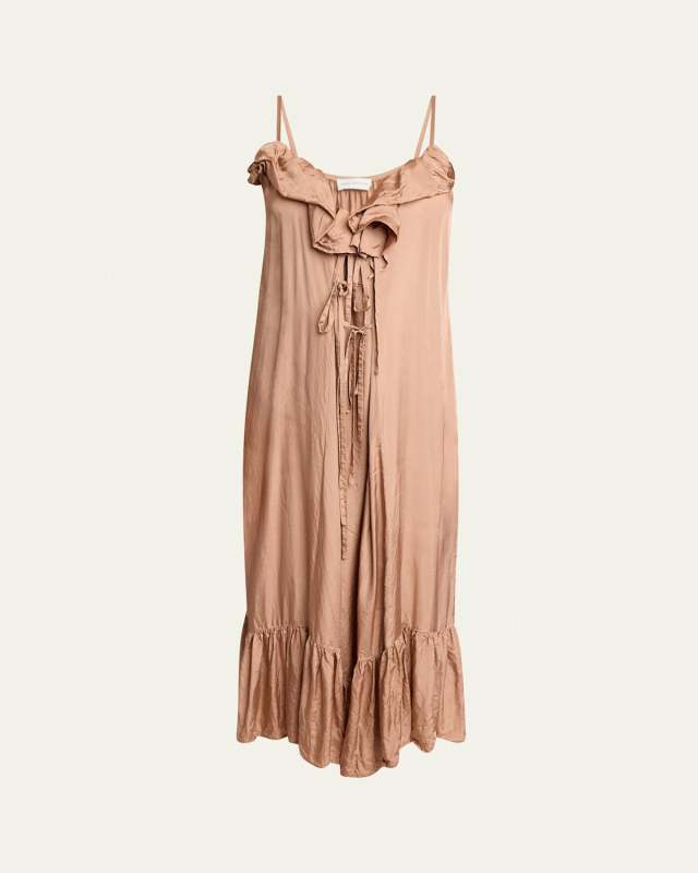 Dimba Ruffle Midi Dress